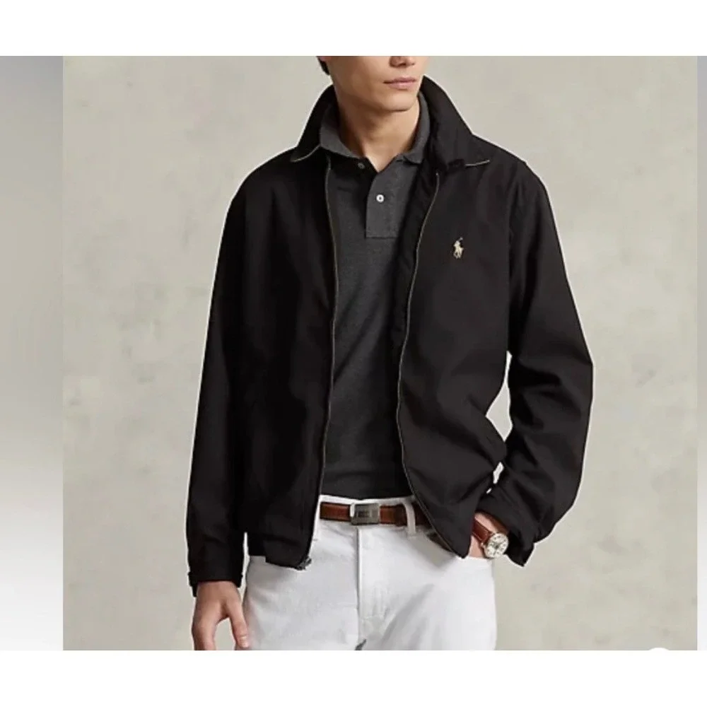 Polo Ralph Lauren Bi-Swing Jacket Collared Full Zip Black XL
